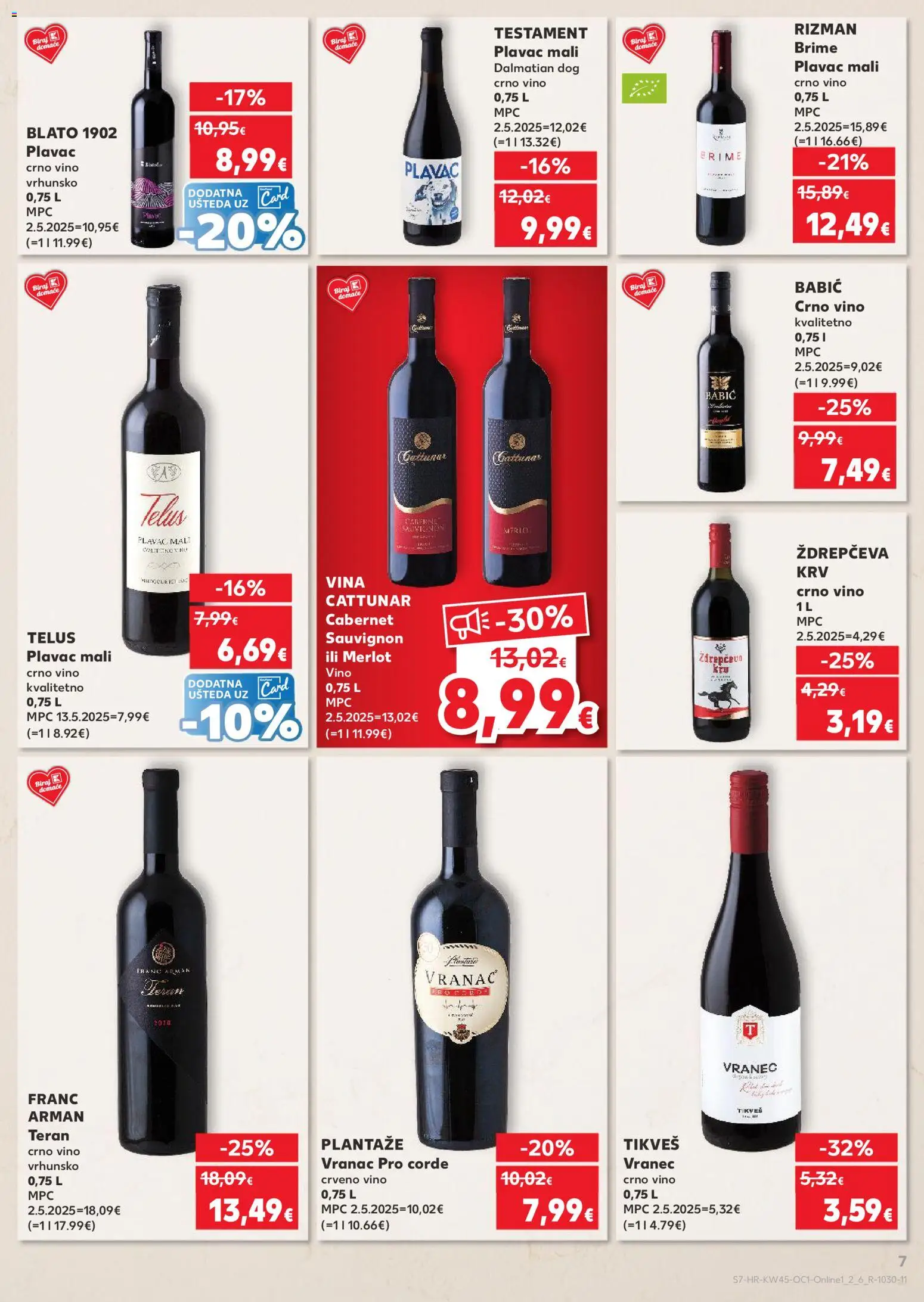 Kaufland katalog | vrijedi od 05.11.2025 | Stranica: 7 | Proizvodi: Vino, Crno vino