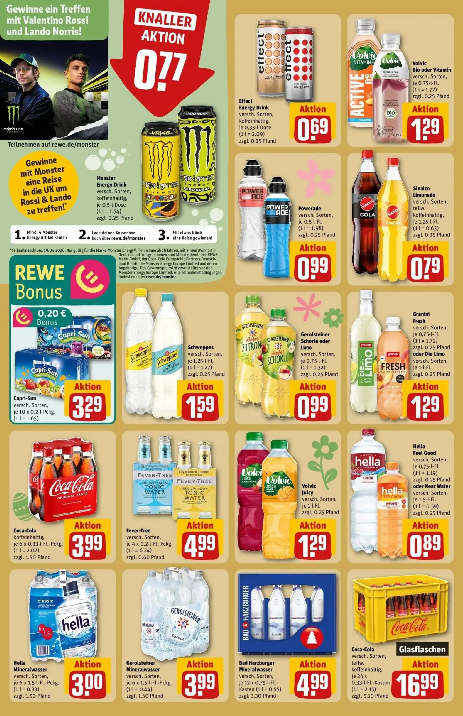 Rewe Prospekt Springe / Eldagsen	 – gültig ab 30.03.2026 | Seite: 22 | Produkte: Sinalco, Cola, Schweppes, Hella