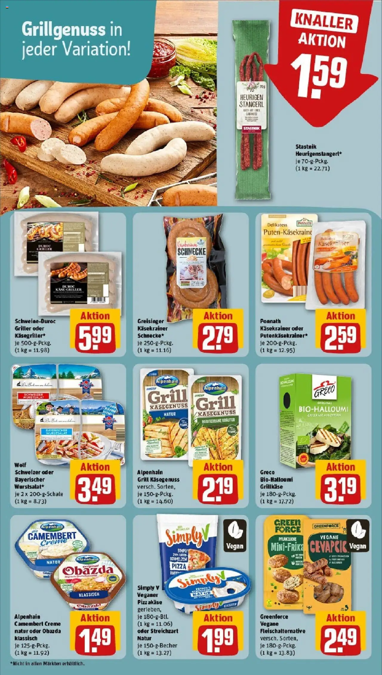 Rewe prospekt Hausham	 - gültig ab dem 08.06.2025 | Seite: 14 | Produkte: Grill, Käse, Käsekrainer, Pizza
