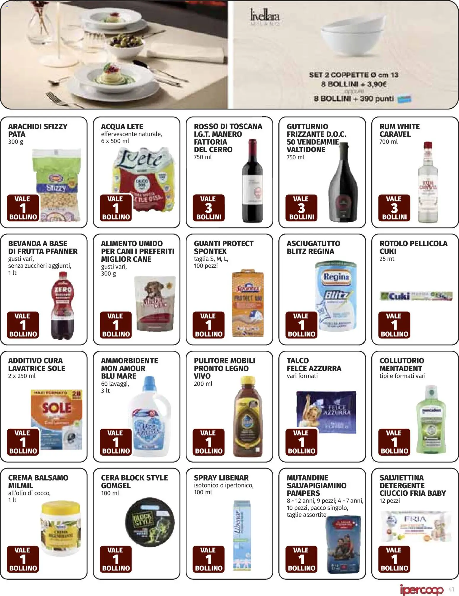 Volantino Ipercoop del 29.01.2026 | Pagina: 41 | Prodotti: Acqua Lete, Balsamo, Ammorbidente, Acqua