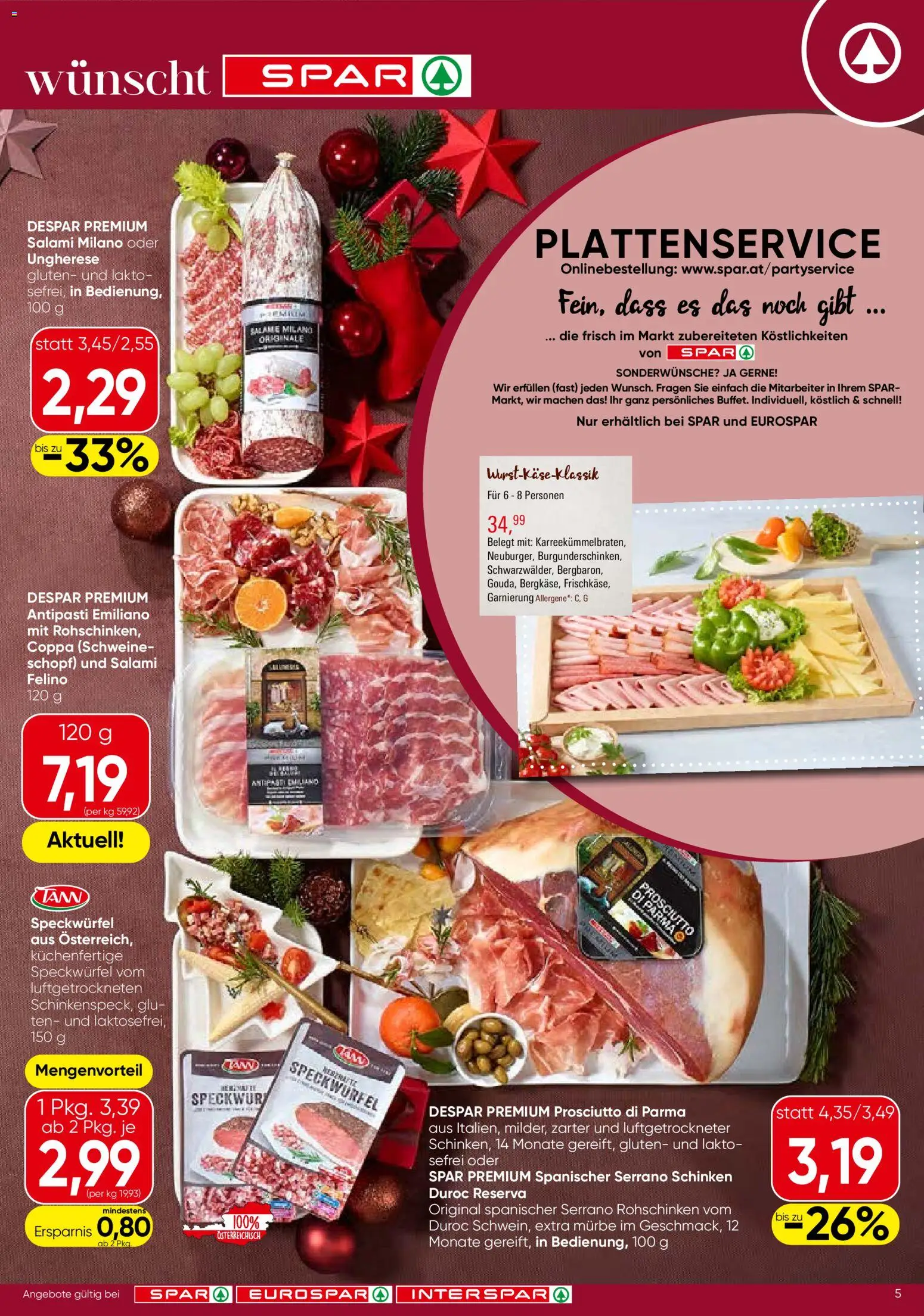 Spar Flugblatt - Wien gültig ab 23.12.2025 | Seite: 5 | Produkte: Salami, Schinken