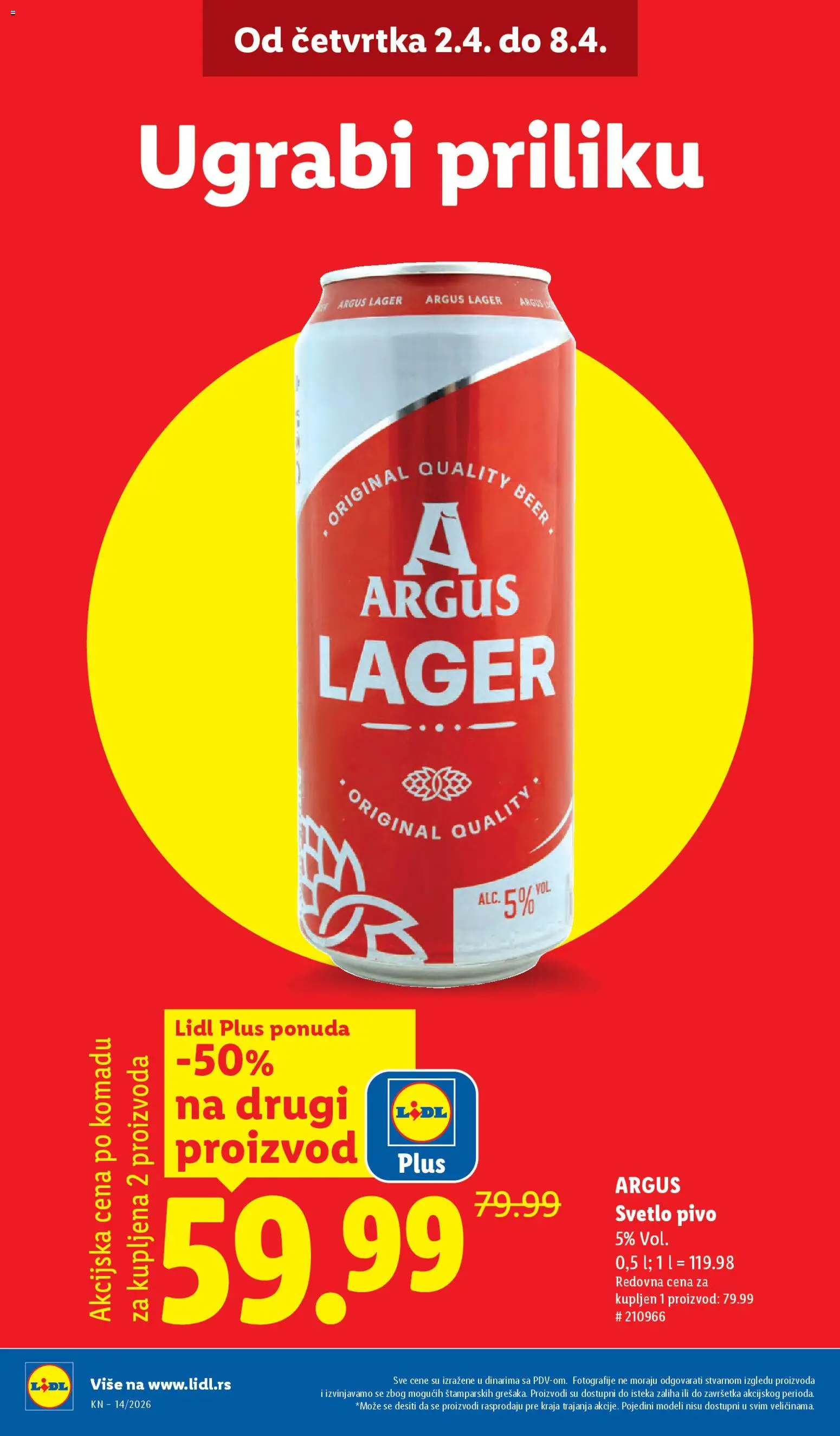 Lidl katalog - važi od 02.04.2026 | Strana: 8 | Proizvode: Pivo