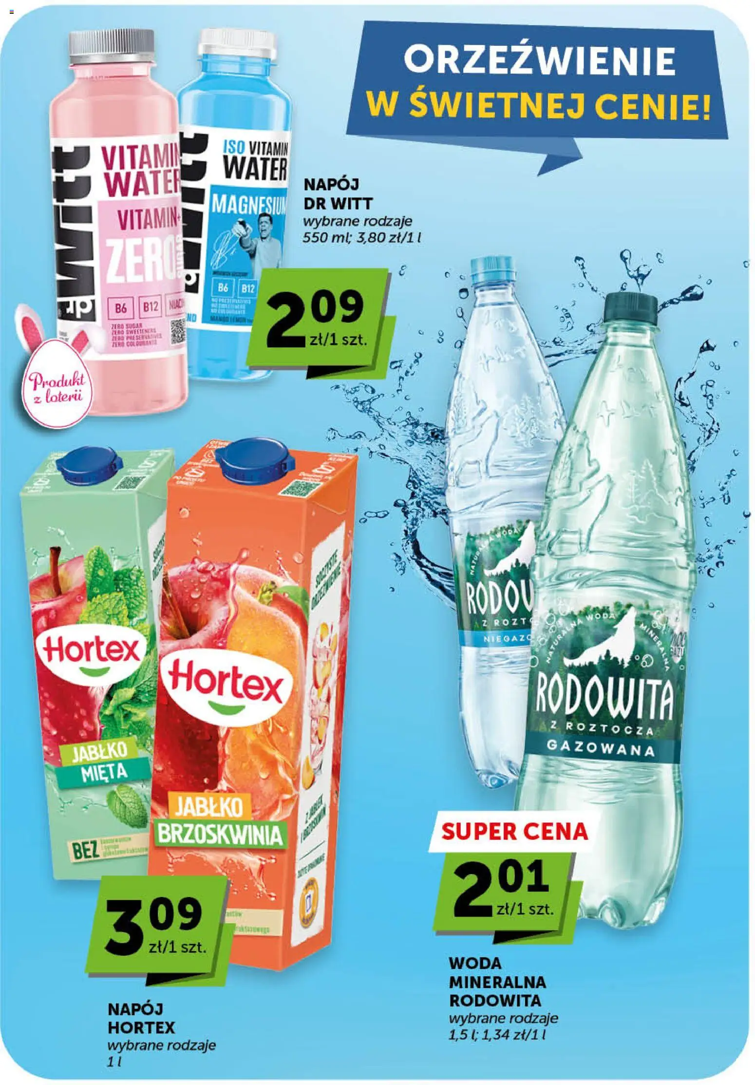 Groszek gazetka - Market od 09.04.2026 | Strona: 21 | Produkty: Brzoskwinia, Mięta, Woda