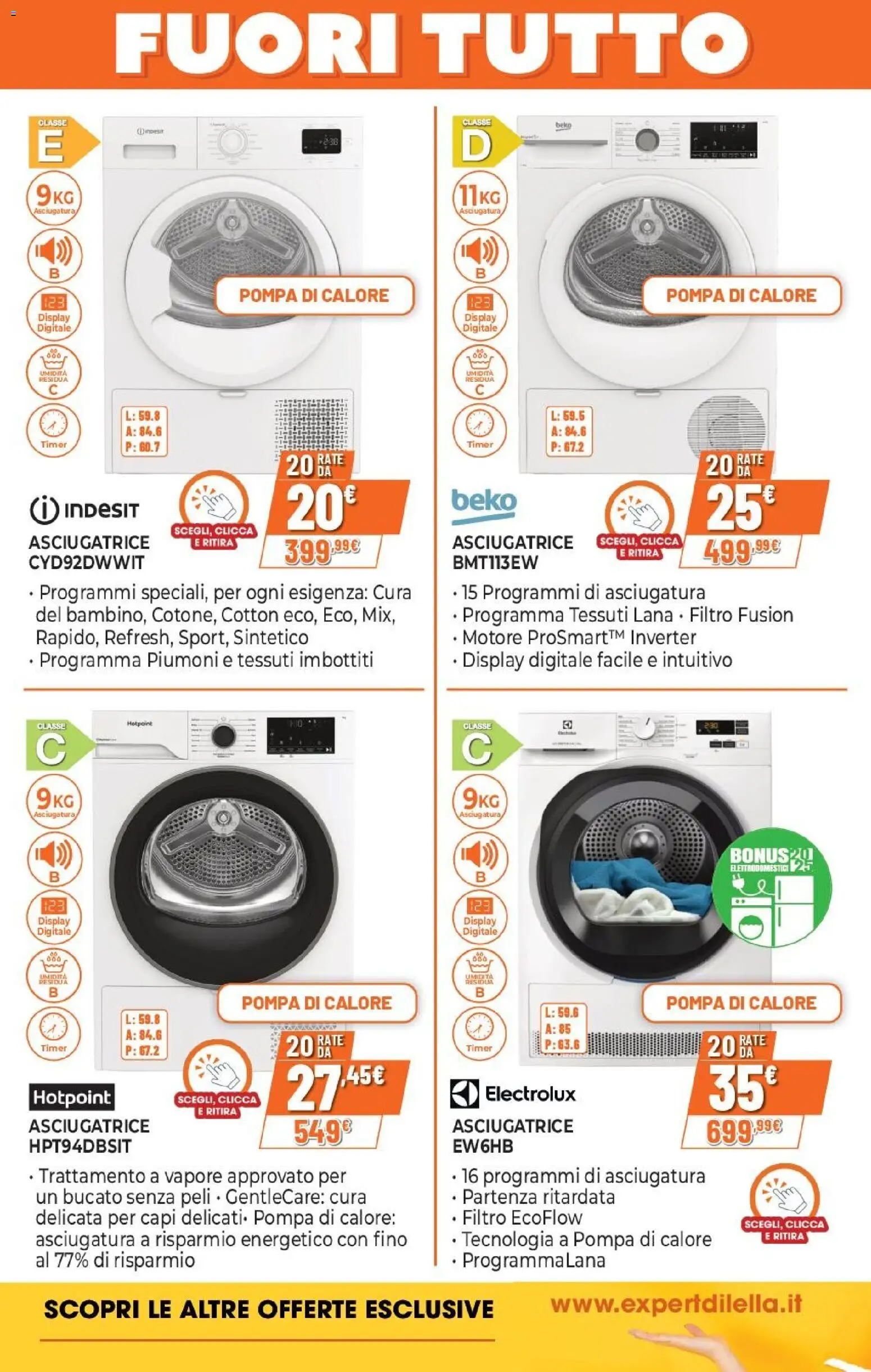 Volantino Expert del 15.01.2026 | Pagina: 13 | Prodotti: Asciugatrice