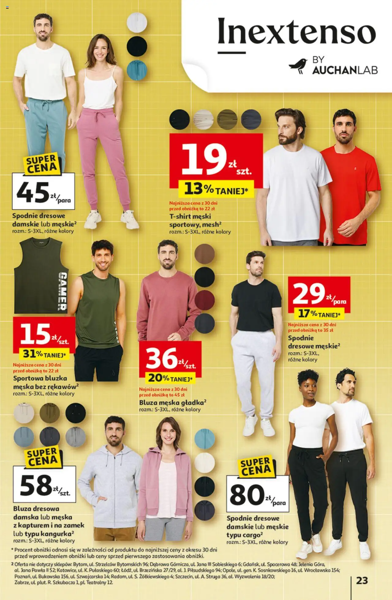Auchan Gazetka - Odlotowe ceny na start szkoły Hipermarket od 21.08.2025 | Strona: 23 | Produkty: Bluzka, Spodnie