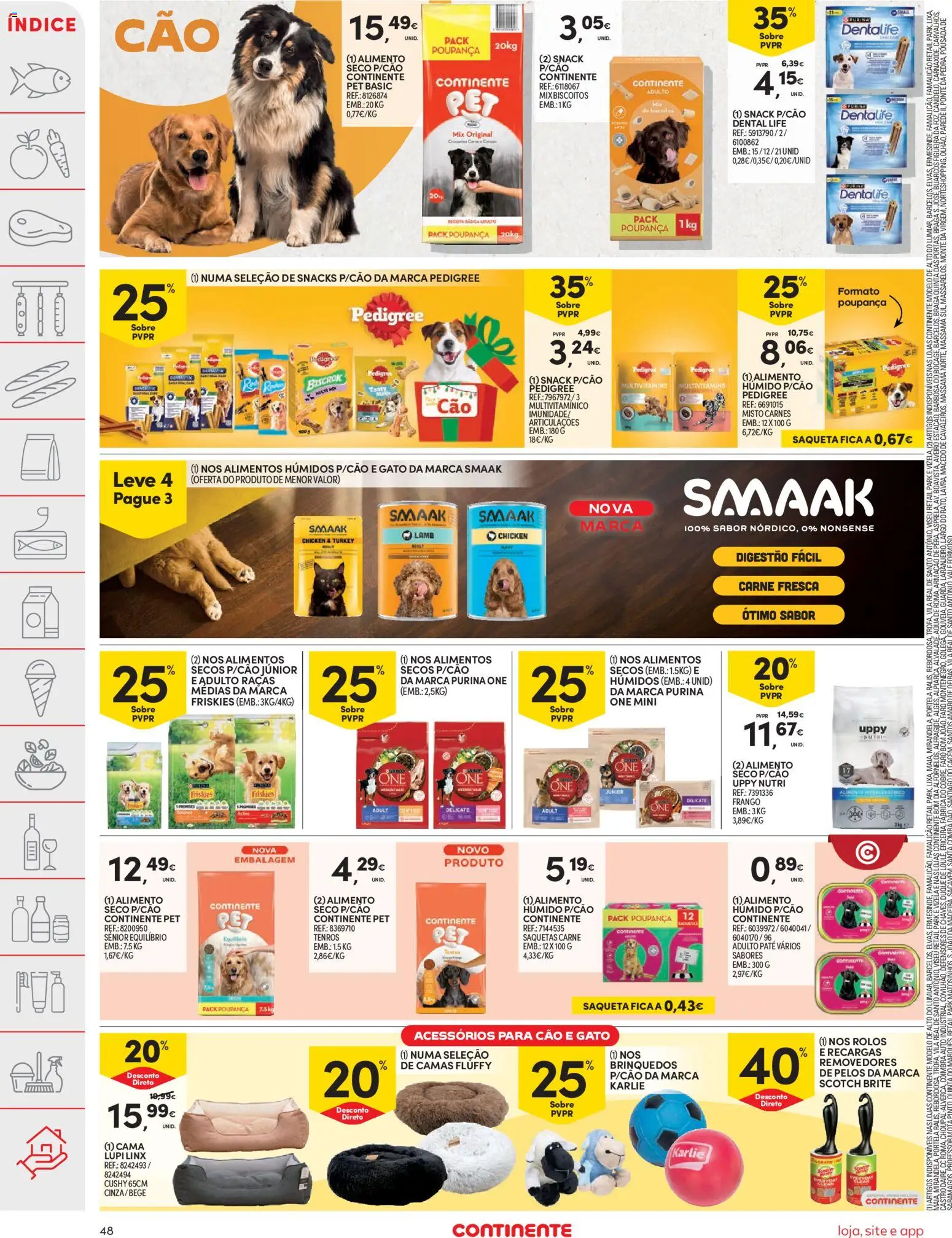 Continente folheto │ válido de 25.11.2025 | Página: 48 | Produtos: Purina one, Frango, Cama, Carne