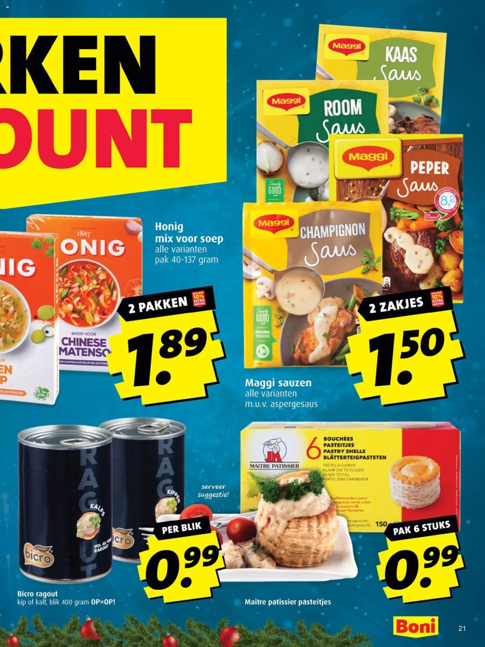 {H1} | Pagina: 21 | Producten: Room, Saus, Deeg, Kip