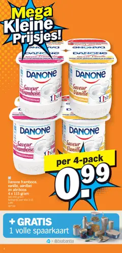 Danone framboos, vanille, aardbei en abrikoos, 4 x 115 gram yoghurt set - Voorbeeld van een folder van Albert Heijn, geldig van 16.03.2026 | Pagina: 8