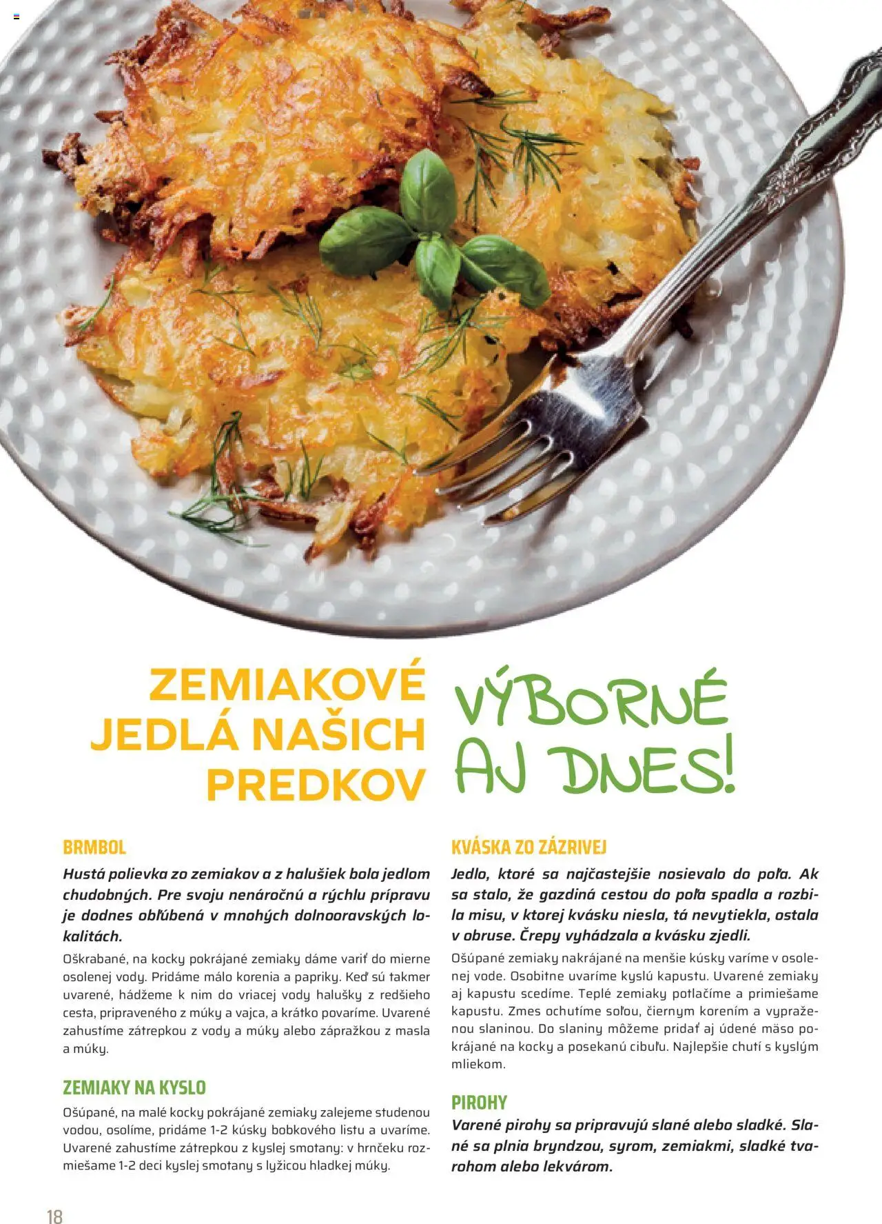 Nové COOP Jednota akcie – leták je platný od 01.10.2025 | Strana: 18 | Produkty: Pirohy, Zemiaky