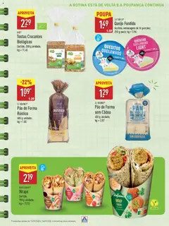 Pré-visualização Aldi Especial Regresso às Aulas válido de 12.09.2025 | Página: 13 | Produtos: Pão de forma, Tostas, Queijo, Pão