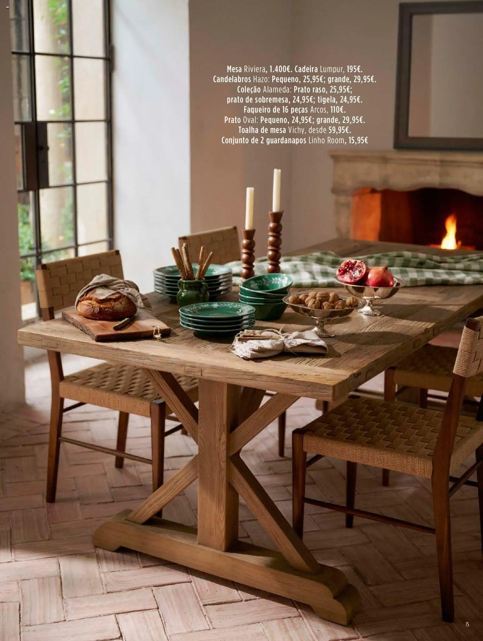 El Corte Ingles Decora │ válido de 23.10.2025 | Página: 15 | Produtos: Guardanapos, Mesa, Cadeira, Toalha de mesa