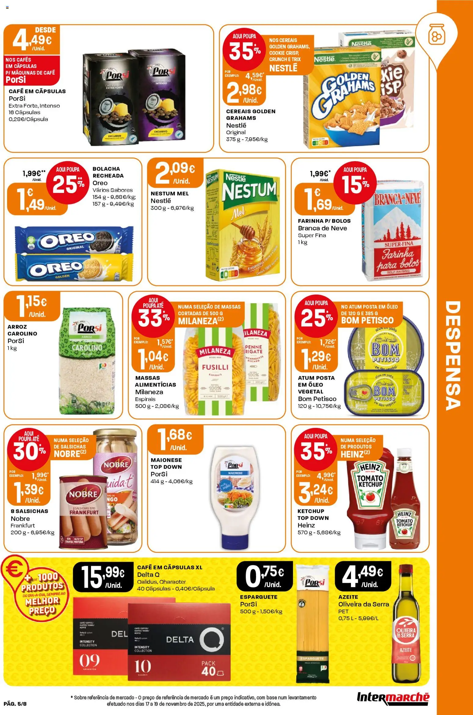 Intermarché Folheto Mini │ válido de 26.12.2025 | Página: 5 | Produtos: Esparguete, Top, Delta q, Cereais