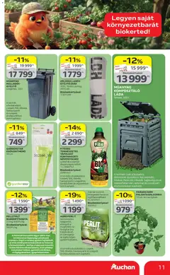 Auchan Green week ajánlataink - amely érvényes a következő dátumtól: 23.04.2026 | Oldal: 11 | Termékek: Komposztáló, Tápoldat, Paradicsom