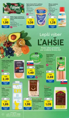 Tesco leták platný od 08.04.2026 | Strana: 14 | Produkty: Ryžová múka, Múka, Rama, Párky