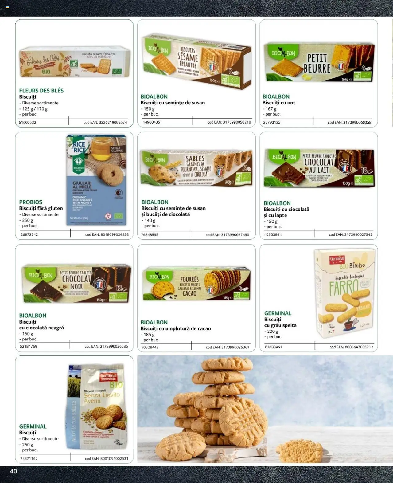 Noul catalog Selgros – valabil de la 09.02.2024 | Pagină: 40 | Produse: Lapte, Ciocolată, Cacao, Biscuiți