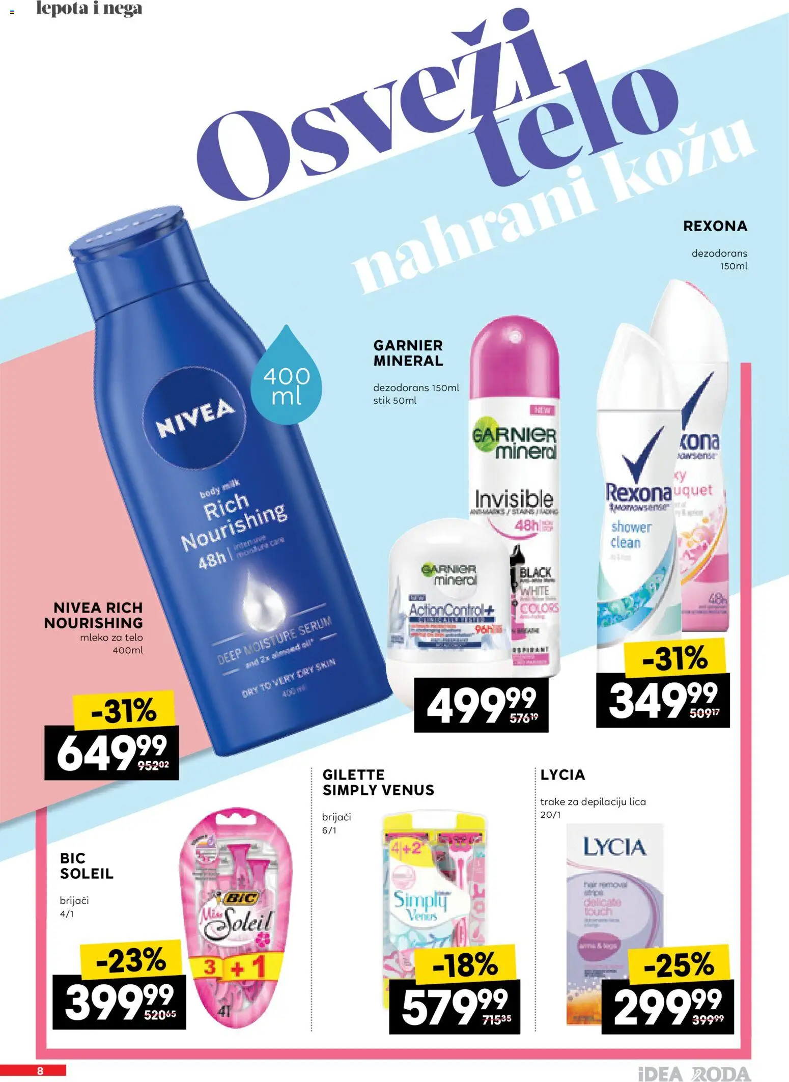 Roda katalog - važi od 19.02.2026 | Strana: 8 | Proizvode: Nivea, Mleko, Mleko za telo, Dezodorans