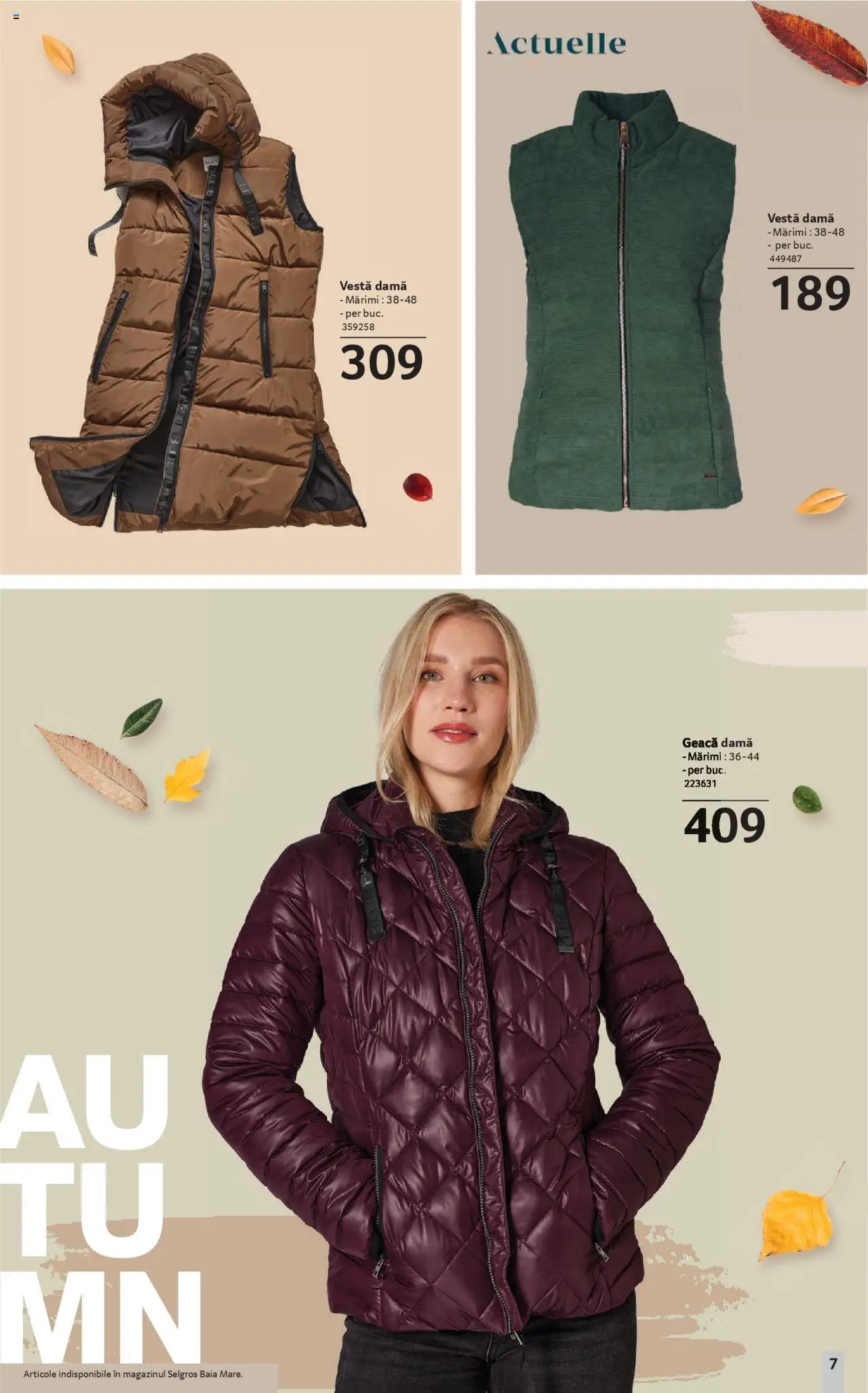Noul catalog Selgros – valabil de la 19.09.2025 | Pagină: 7 | Produse: Vestă, Geacă