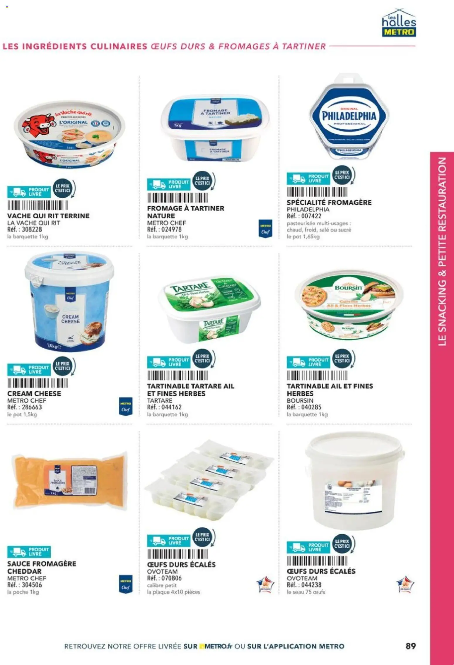 {H1} | Page: 89 | Produits: Sucre, Fromage, Œufs, Cheddar