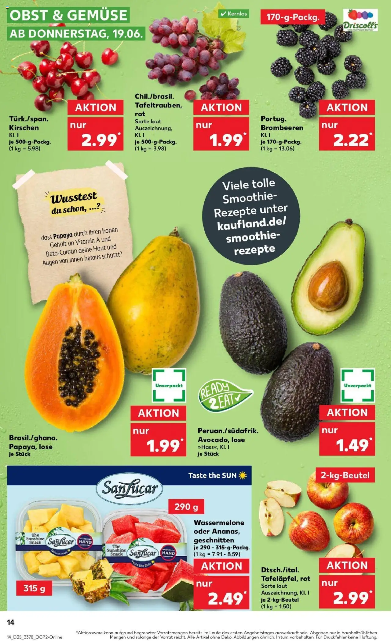 Kaufland prospekt Schwerin	 - gültig ab dem 22.06.2025 | Seite: 27 | Produkte: Kirschen, Avocado, Gemüse, Wassermelone