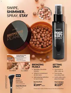 New Avon catalogue – valid from 01.09.2025 | Page: 93 | Products: Bronzing pearls, Blush, Brush
