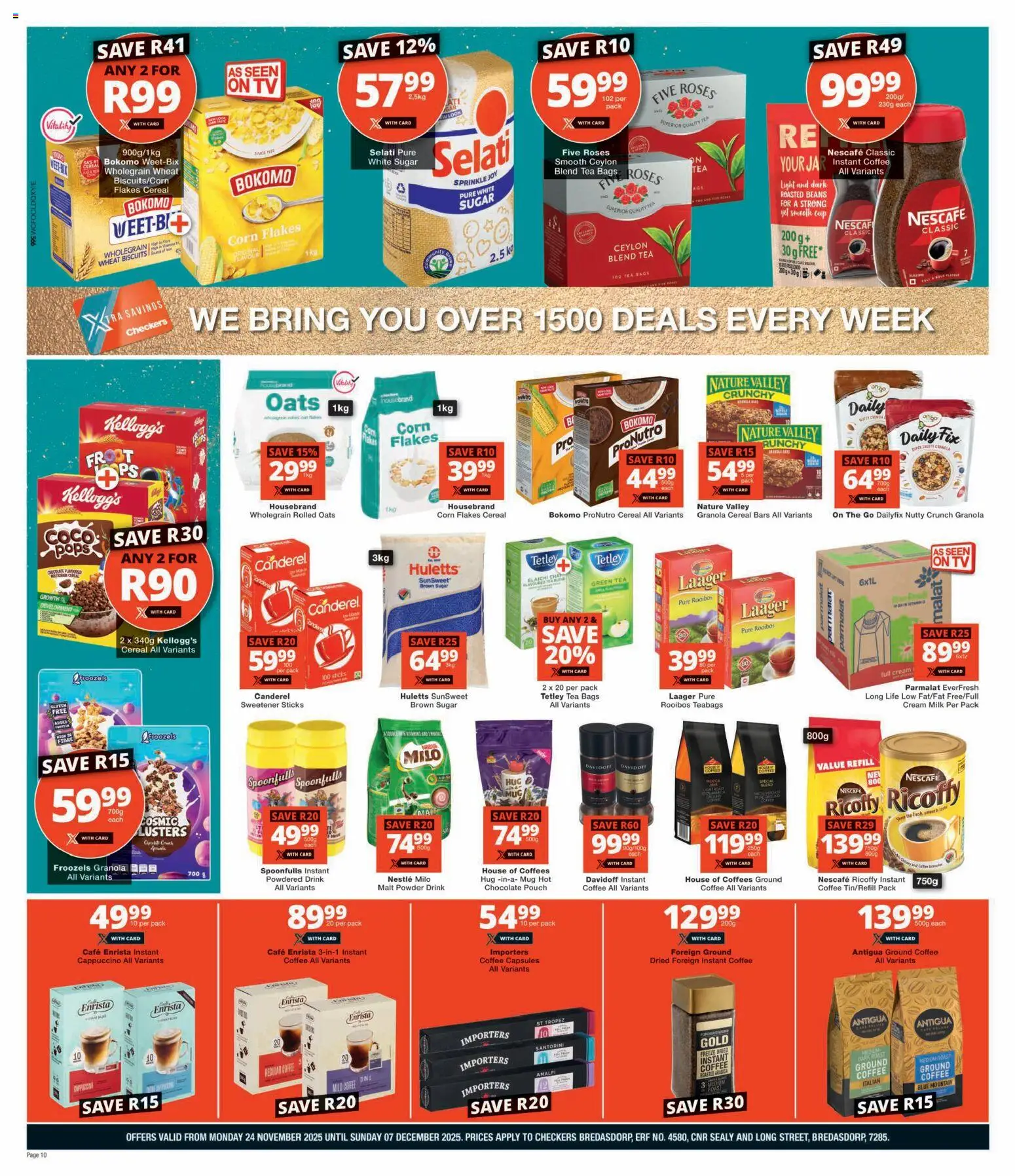 New Checkers catalogue – valid from 24.11.2025 | Page: 10 | Products: Sweetener, Corn, Beans, Powder