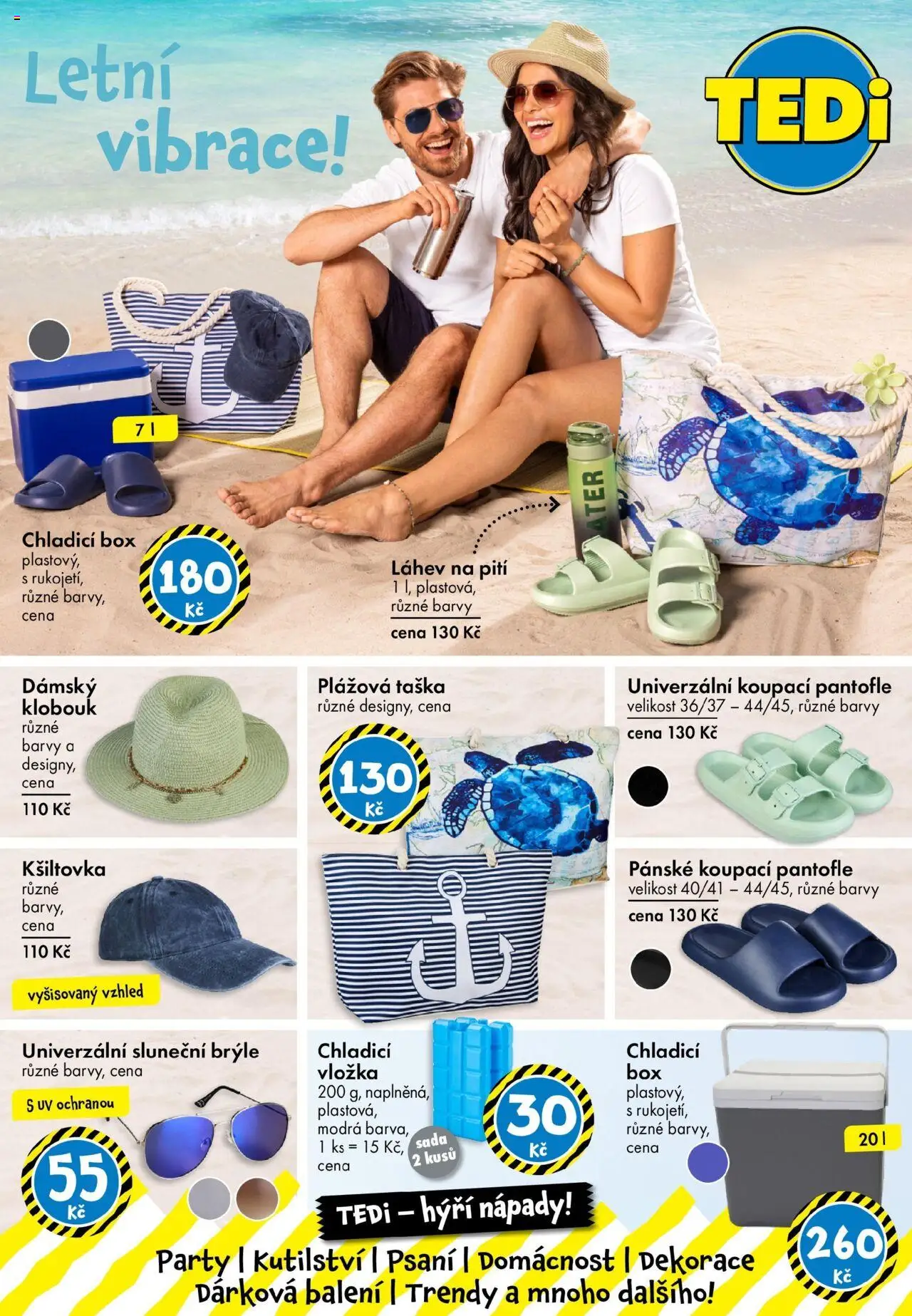 TEDi leták od 13.06.2025 | Strana: 6 | Produkty: Plážová taška, Taška, Sluneční brýle, Láhev