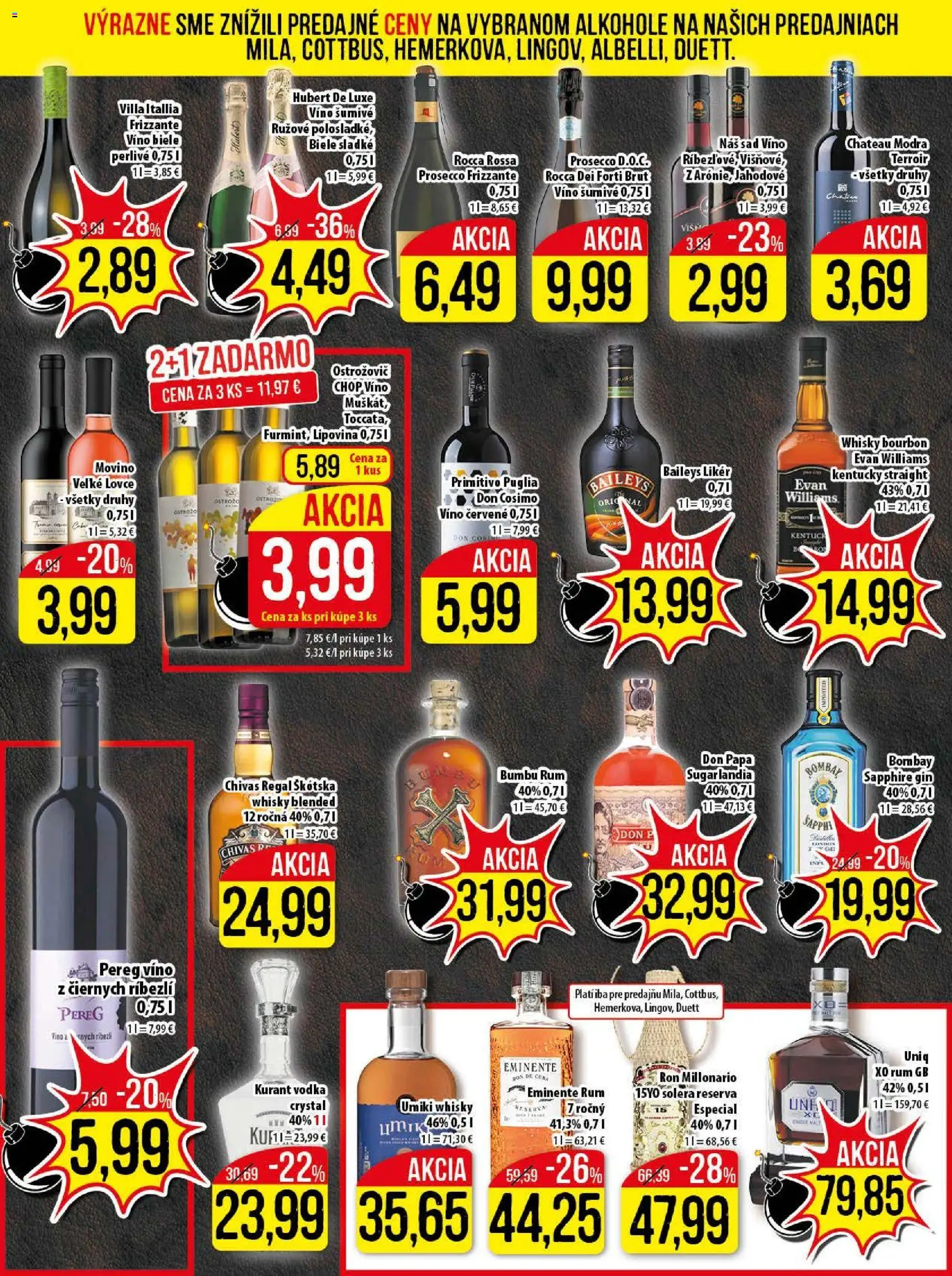 Nové Klas akcie – leták je platný od 10.11.2025 | Strana: 19 | Produkty: Regál, Bourbon, Baileys, Hubert de Luxe