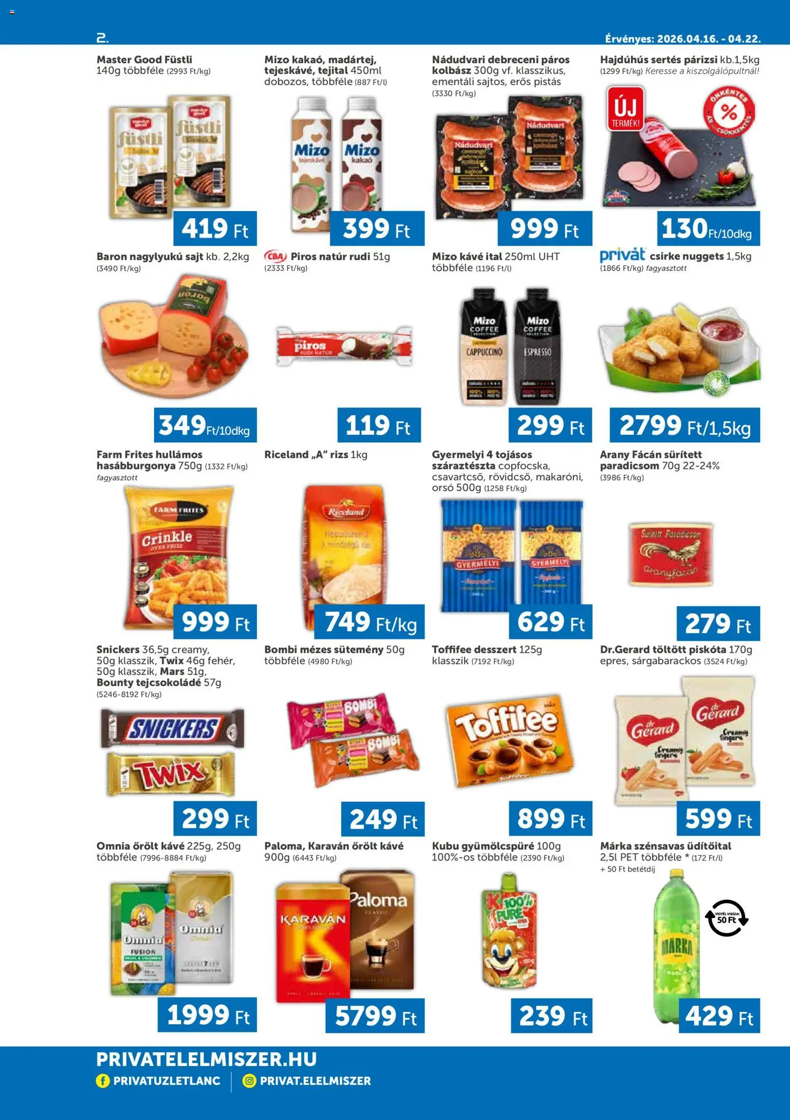 PRIVÁT akciós ujság - amely érvényes a következő dátumtól: 16.04.2026 | Oldal: 2
