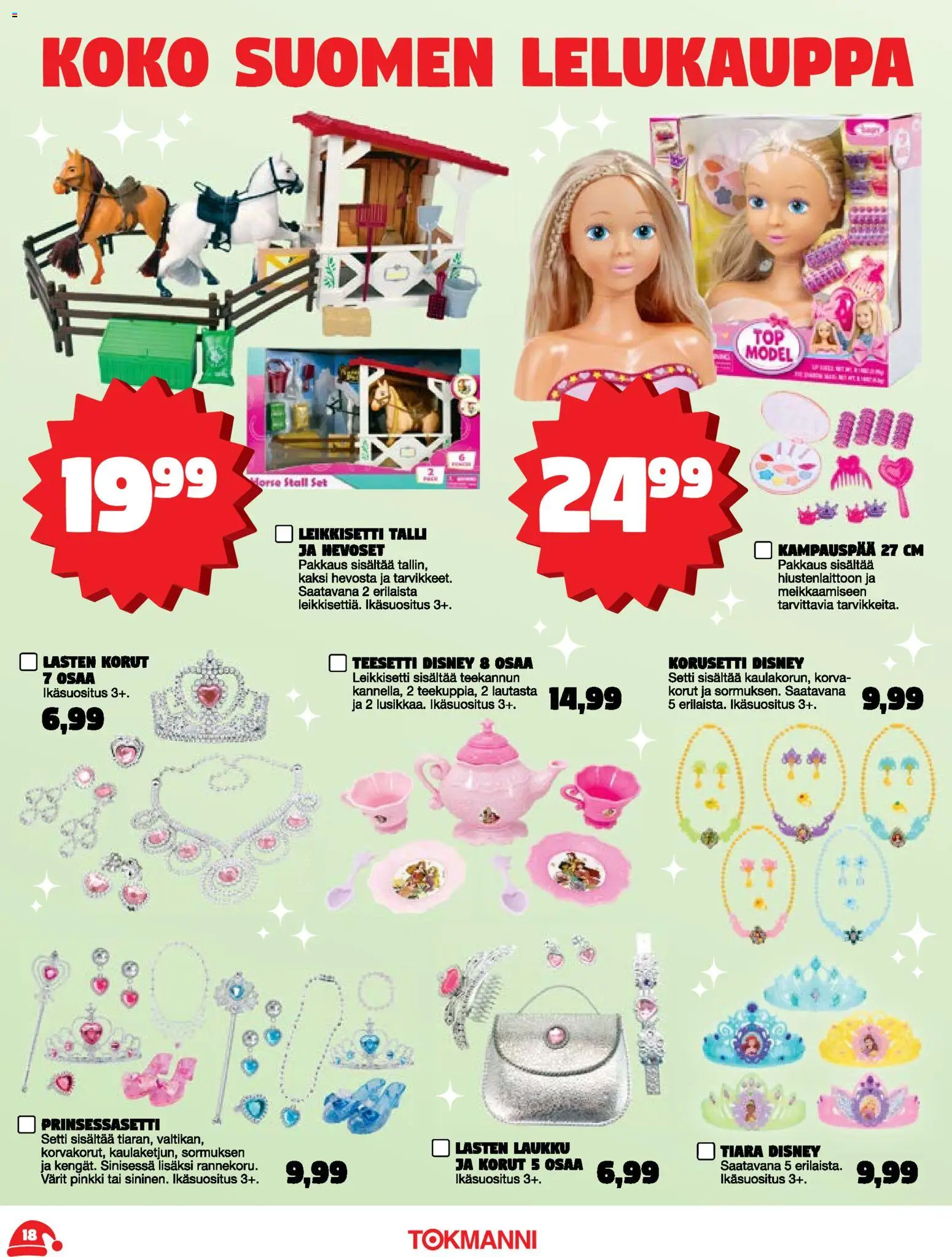 Tokmanni - Joululelukuvasto – voimassa 03.11.2025 alkaen | Sivu: 18 | Tuotteet: Laukku, Korvakorut