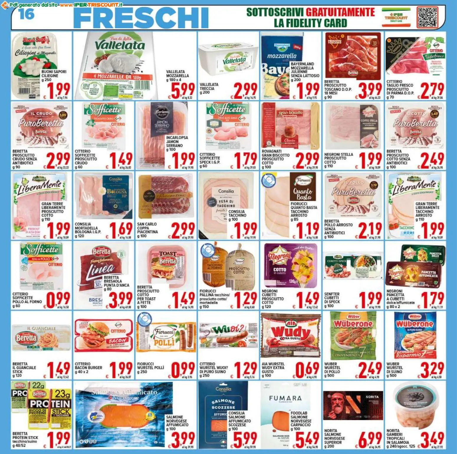 Volantino Ipertriscount del 29.10.2025 | Pagina: 16 | Prodotti: Speck, Pollo, Tacchino, Mozzarella