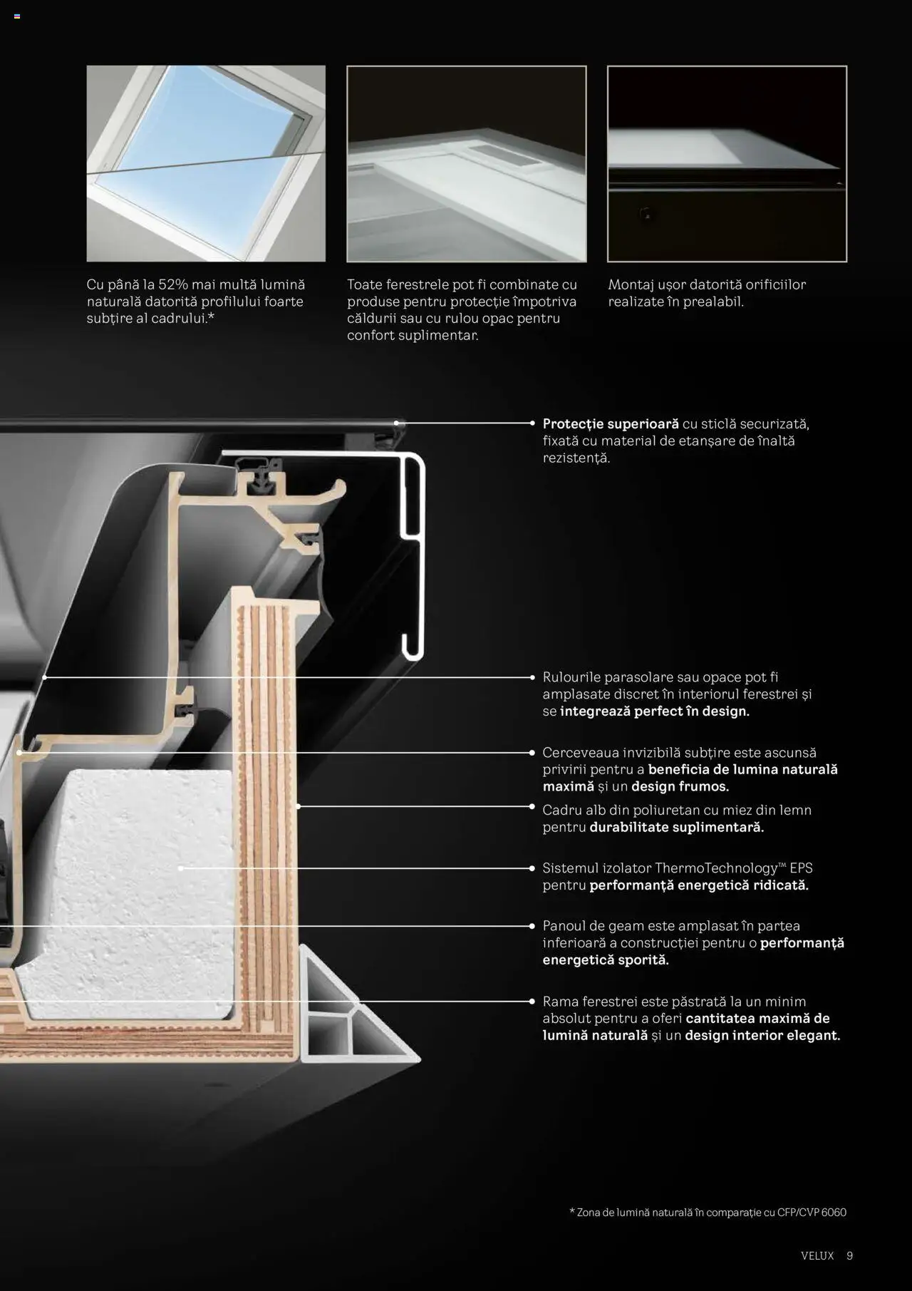 Velux catalog - Ferestre pentru acoperiș terasă – valabil de la 25.02.2025 | Pagină: 9 | Produse: Tavuk suyu