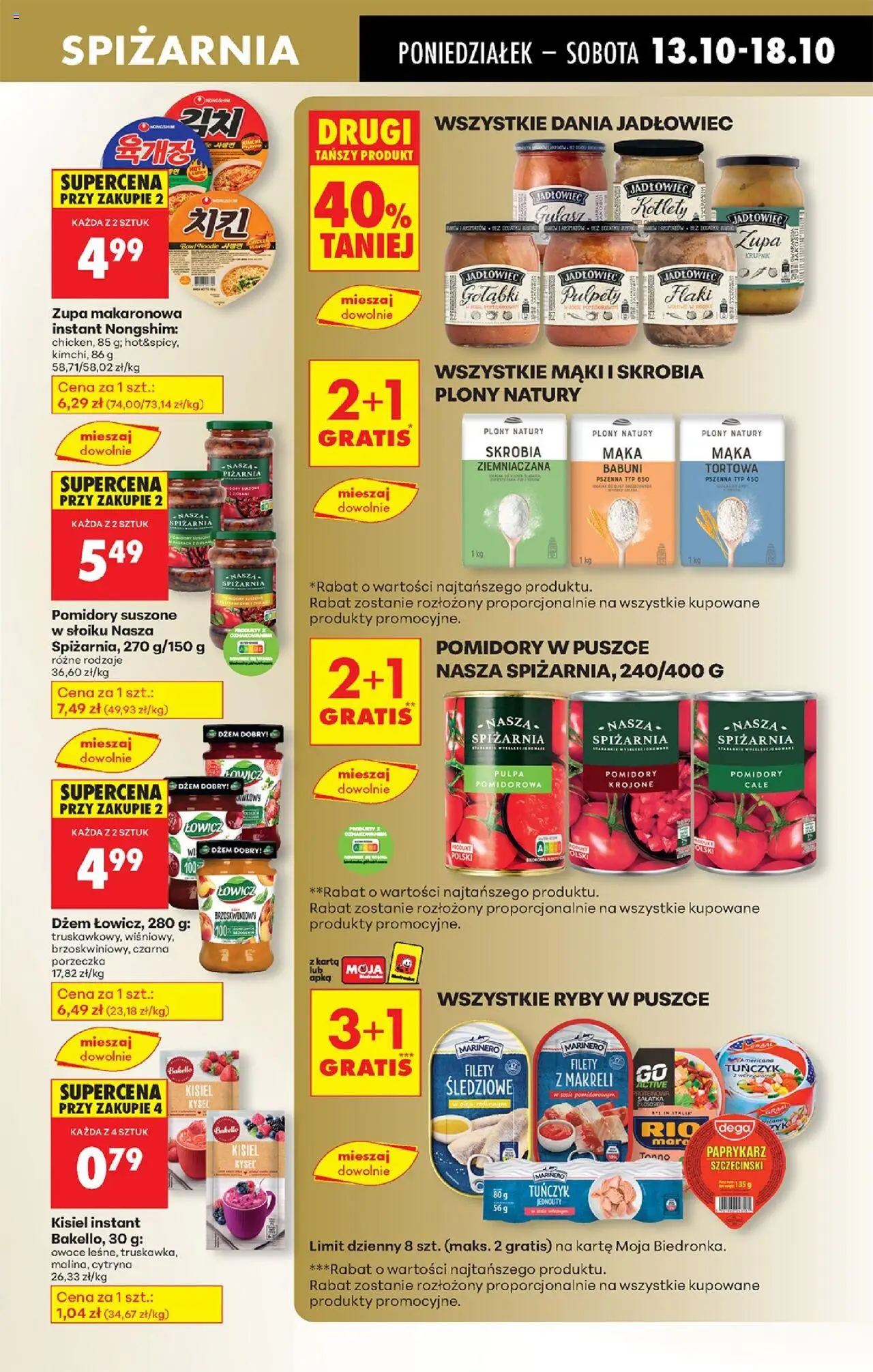 Biedronka gazetka od 13.10.2025 | Strona: 53 | Produkty: Porzeczka, Dżem, Zupa, Kotlety