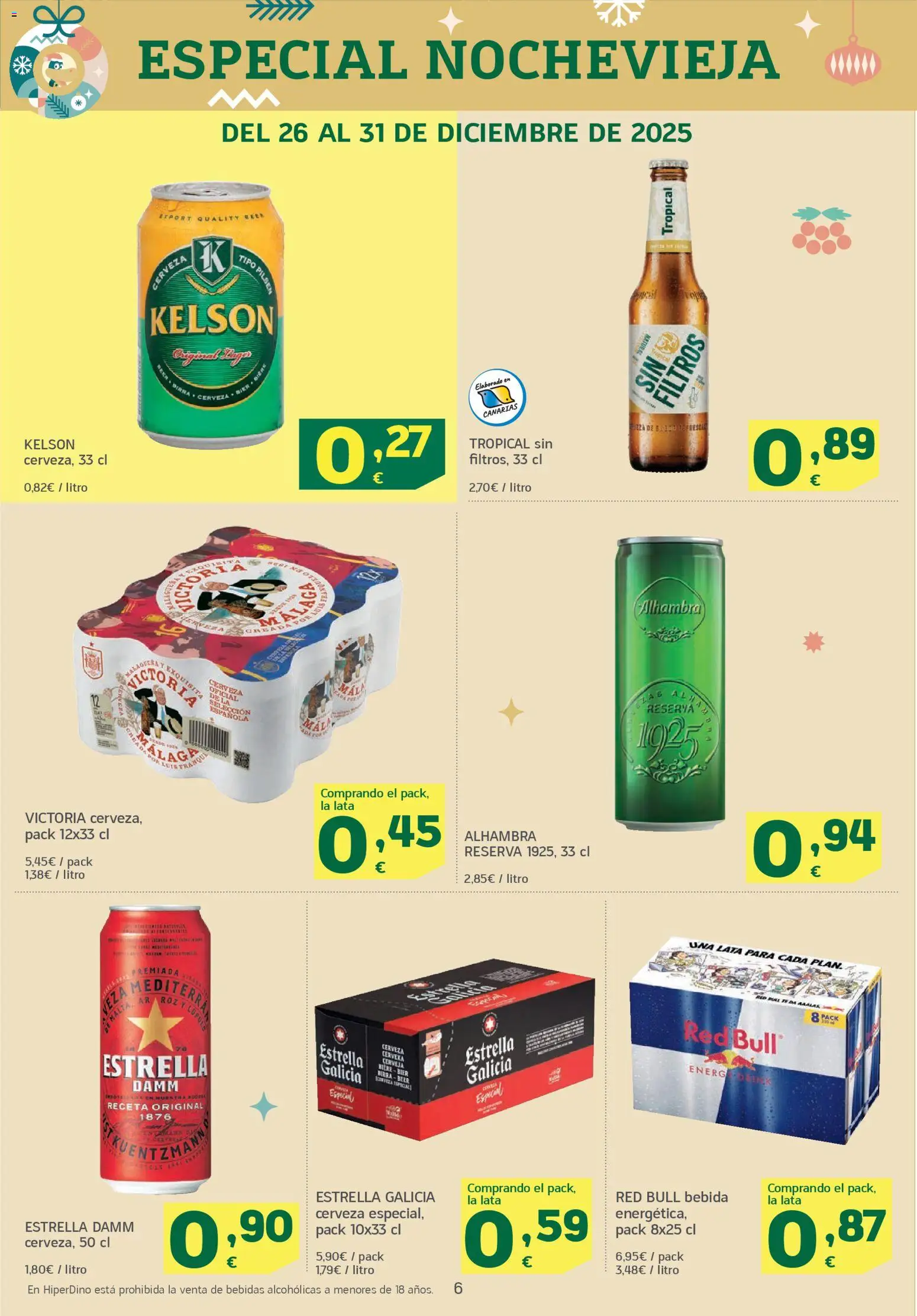 HiperDino folleto │ válido desde el 26.12.2025 | Página: 6 | Productos: Cerveza