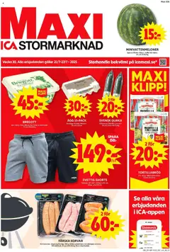 ICA Maxi - Stockholm - Förhandsvisning av reklamblad från butik ICA Maxi aktuell från 21.07.2025