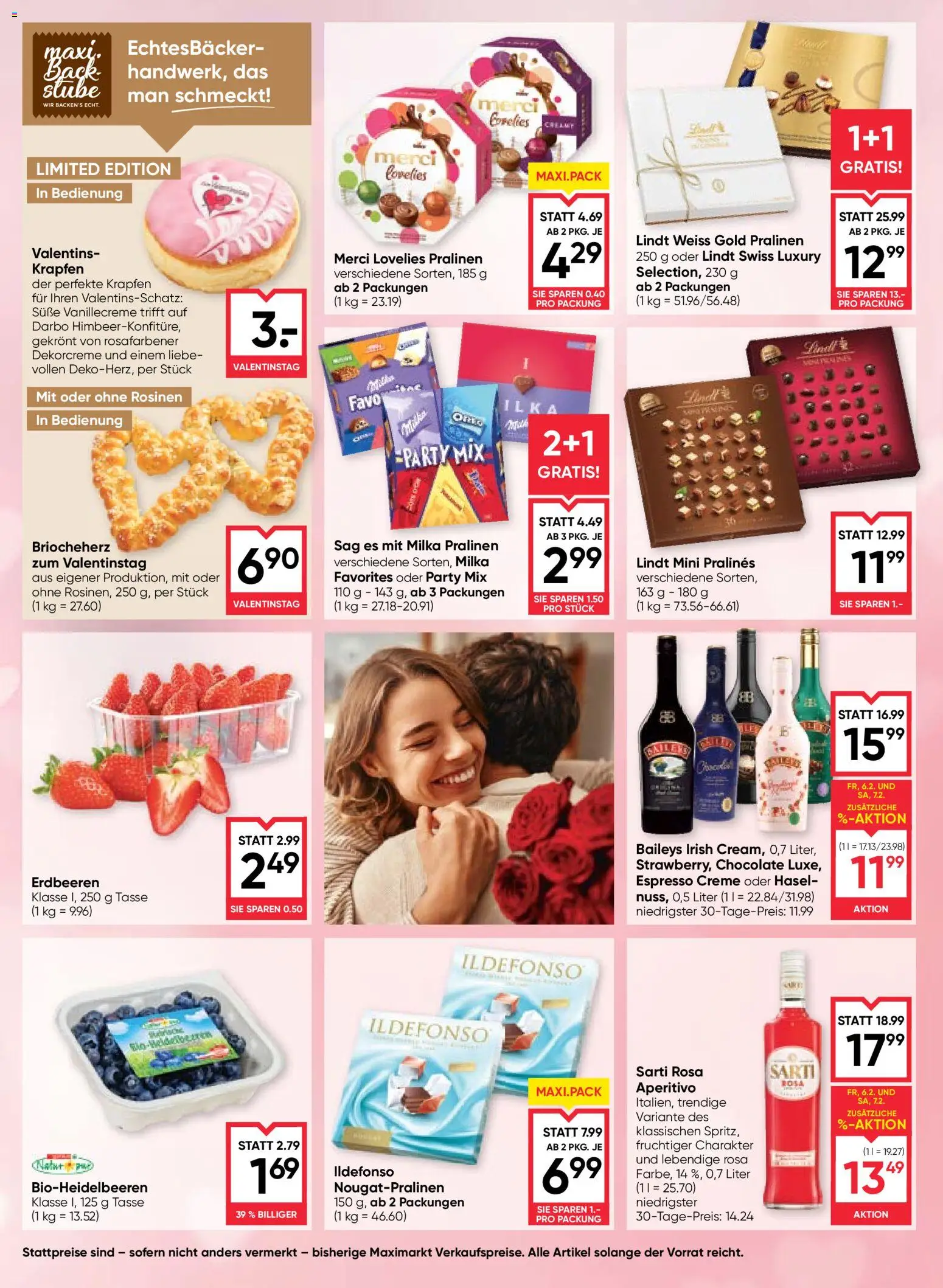 Maximarkt Flugblatt gültig ab 05.02.2026 | Seite: 6 | Produkte: Erdbeeren, Rosinen, Creme