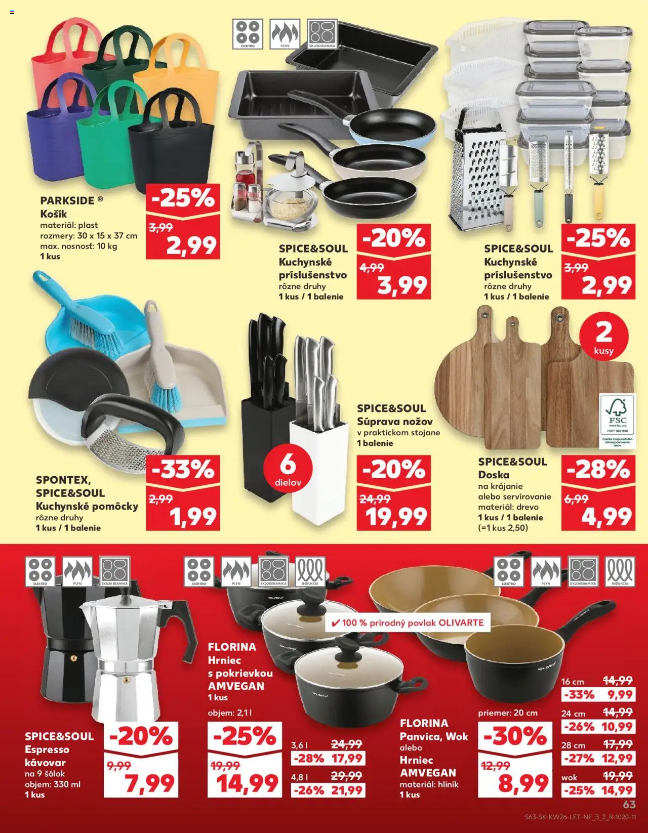 Nové Kaufland akcie – leták je platný od 26.06.2025 | Strana: 63 | Produkty: Kávovar, Indukcia, Parkside