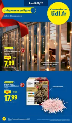 LIDL - Prévisualisation de Livarno Home Rideau lumineux à LED, Rideau lumineux à LED, L'unité au choix. Usage intérieur et extérieur. Minuterie de 6 heures valide à partir de 27.11.2025 | Page: 96