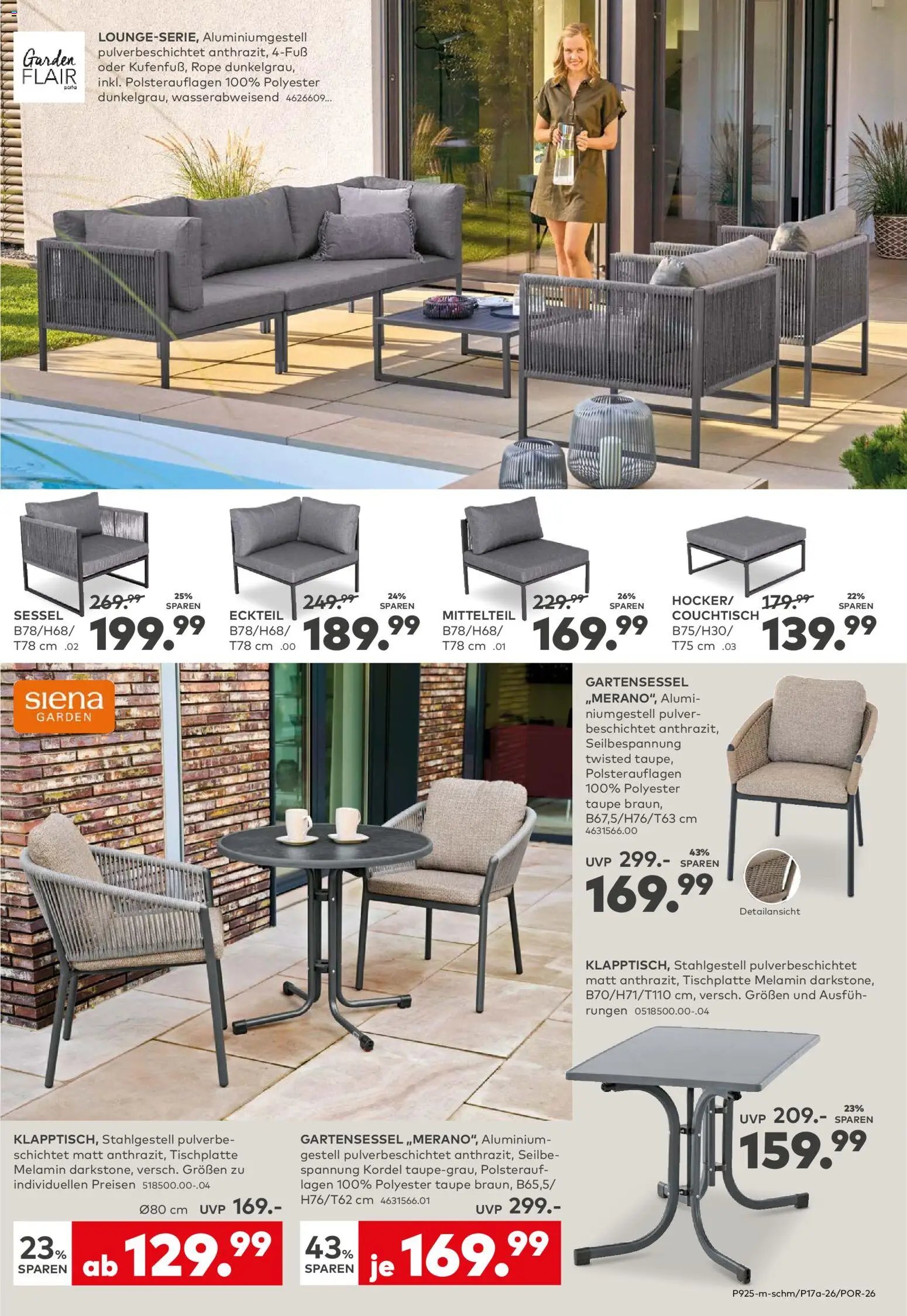 Porta! Gartenmöbel Bad Vilbel-Dortelweil – gültig ab 13.04.2026 | Seite: 3 | Produkte: Sessel, Couchtisch