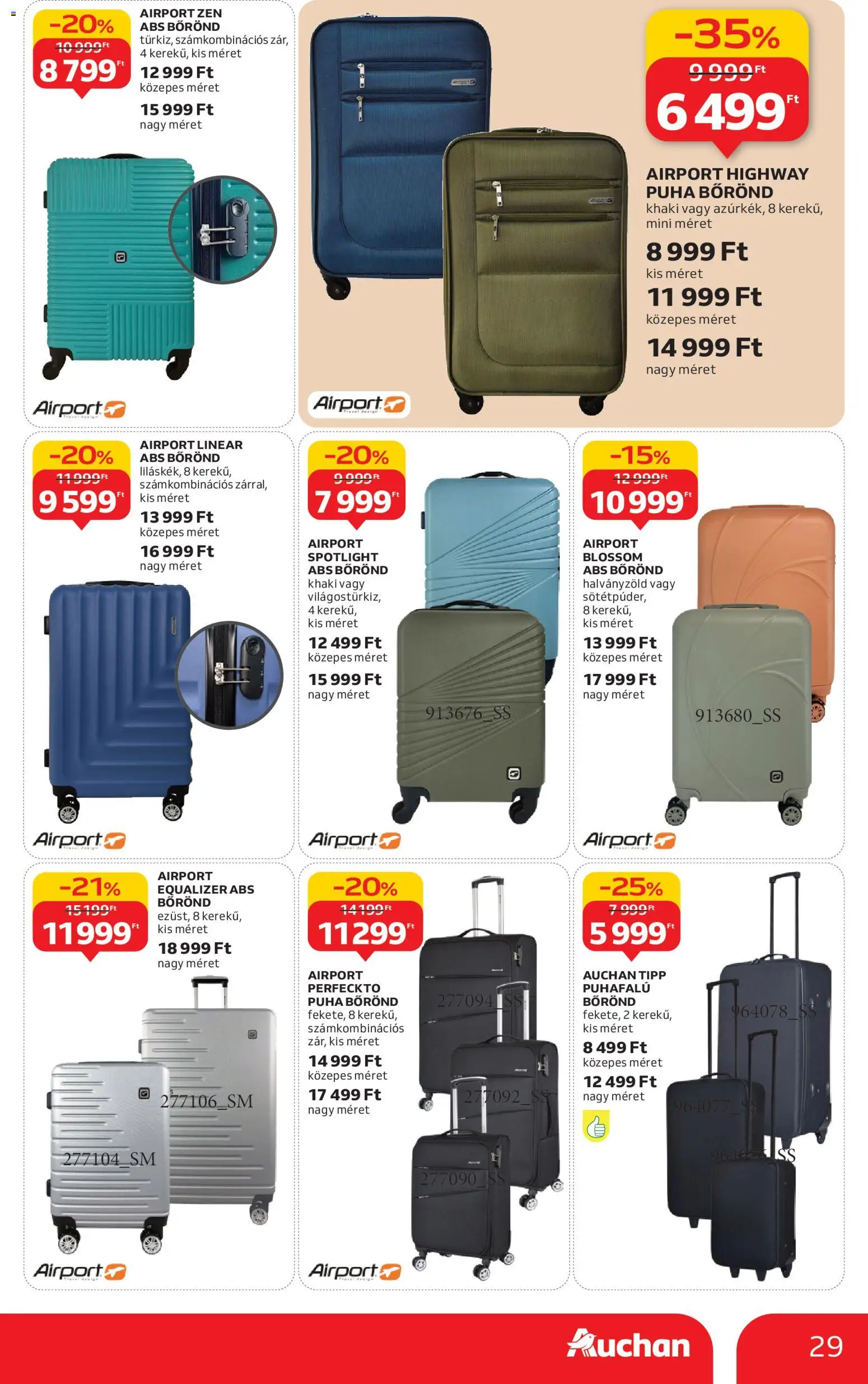 Auchan akciós ujság - amely érvényes a következő dátumtól: 15.01.2026 | Oldal: 29 | Termékek: Bőrönd