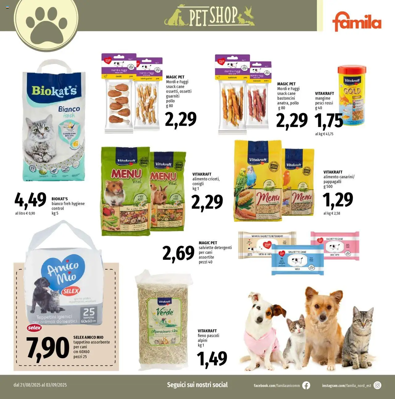 Volantino Famila del 21.08.2025 | Pagina: 20 | Prodotti: Pollo, Latte