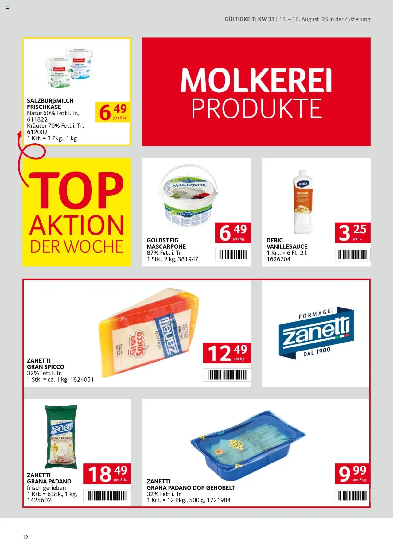 Transgourmet  Zustellaktion gültig ab 10.08.2025 | Seite: 12