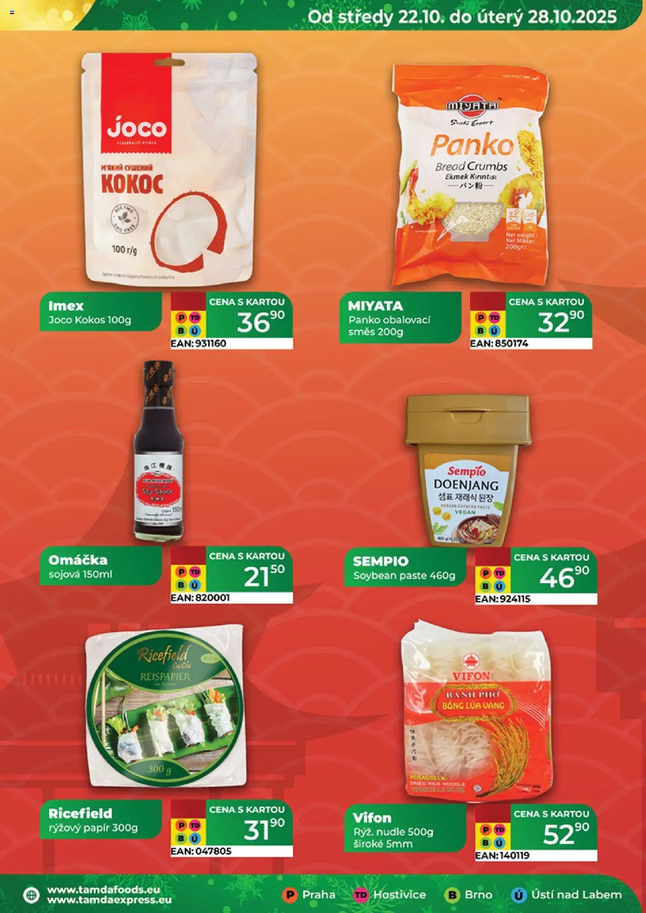 Tamda Foods leták od 22.10.2025 | Strana: 29 | Produkty: Rýžový papír, Vegan, Kokos, Nudle