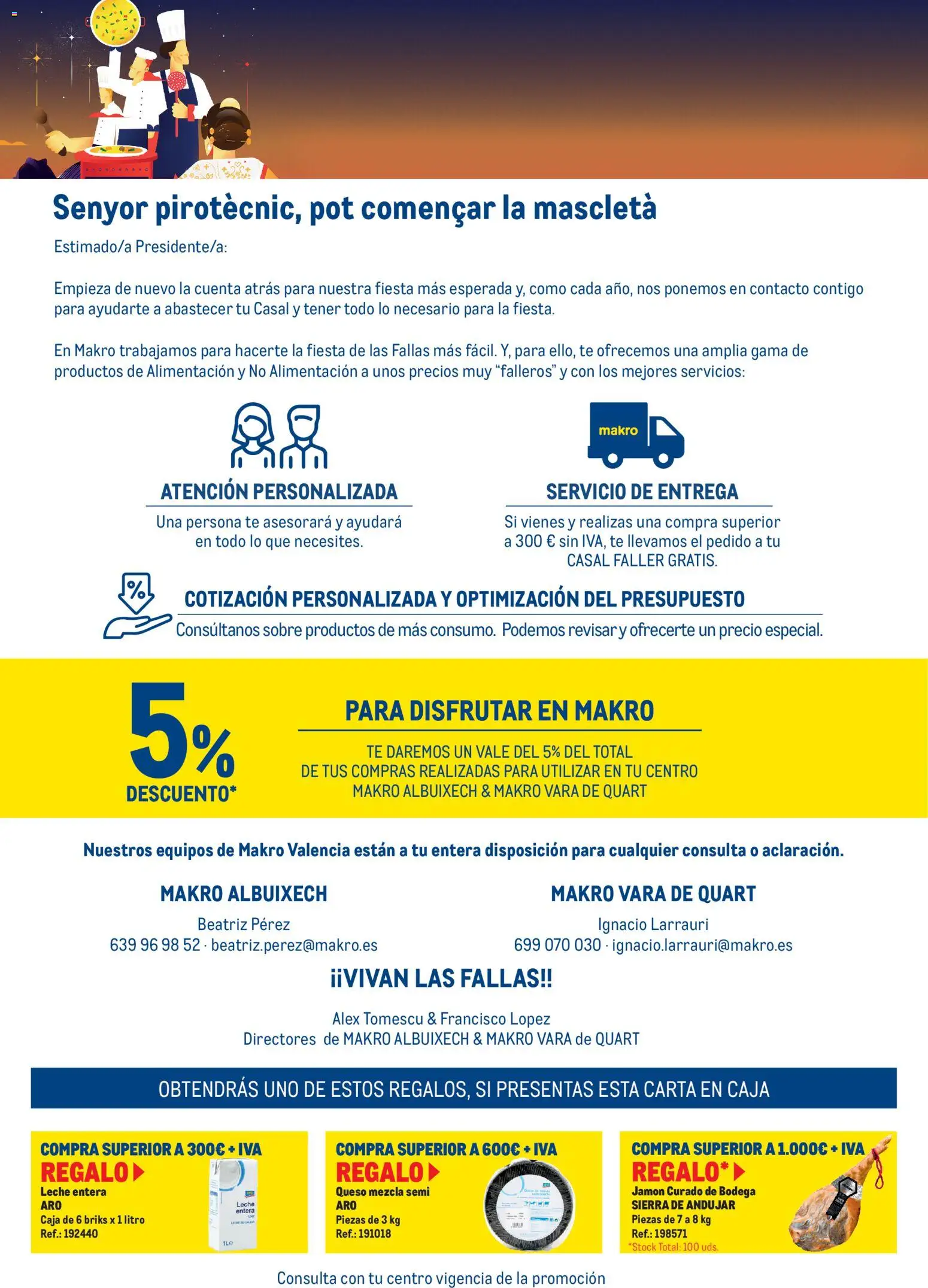 Makro - Especial Fallas │ válido desde el 04.03.2026 | Página: 2 | Productos: Leche entera, Queso, Té, Caja