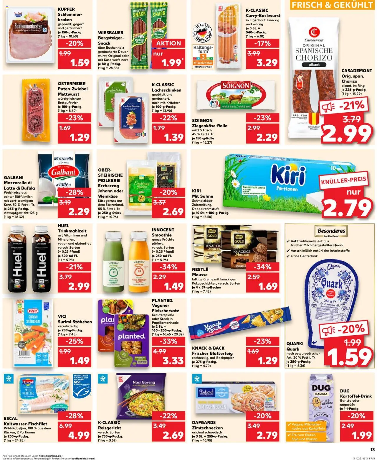 Kaufland Prospekt 	 - gültig ab dem 30.05.2025 | Seite: 13 | Produkte: Milch, Käse, Creme, Frischkase