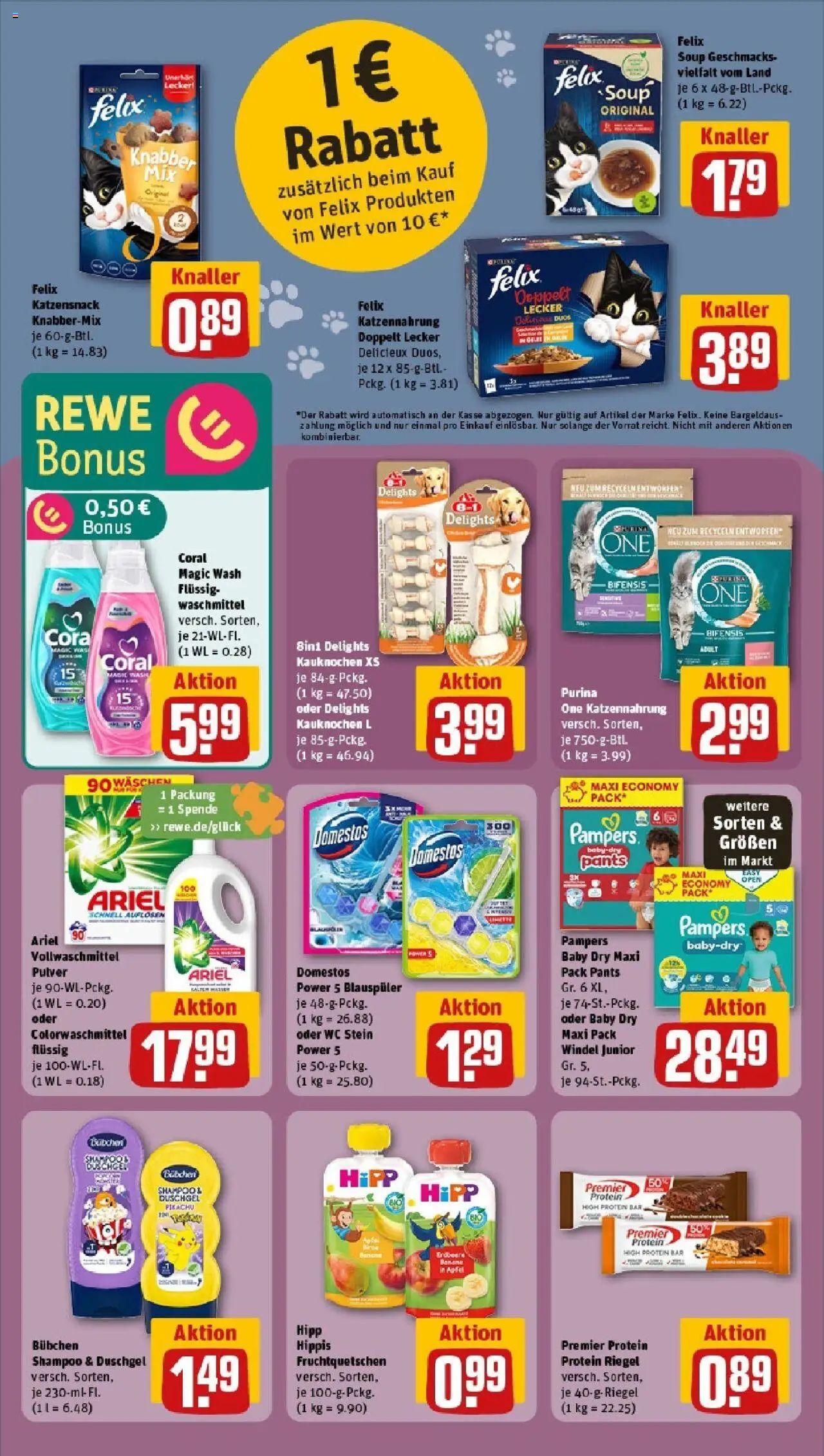 Rewe prospekt Bad Waldsee	 - gültig ab dem 25.05.2025 | Seite: 23 | Produkte: Ariel, Duschgel, Waschmittel, WC Stein