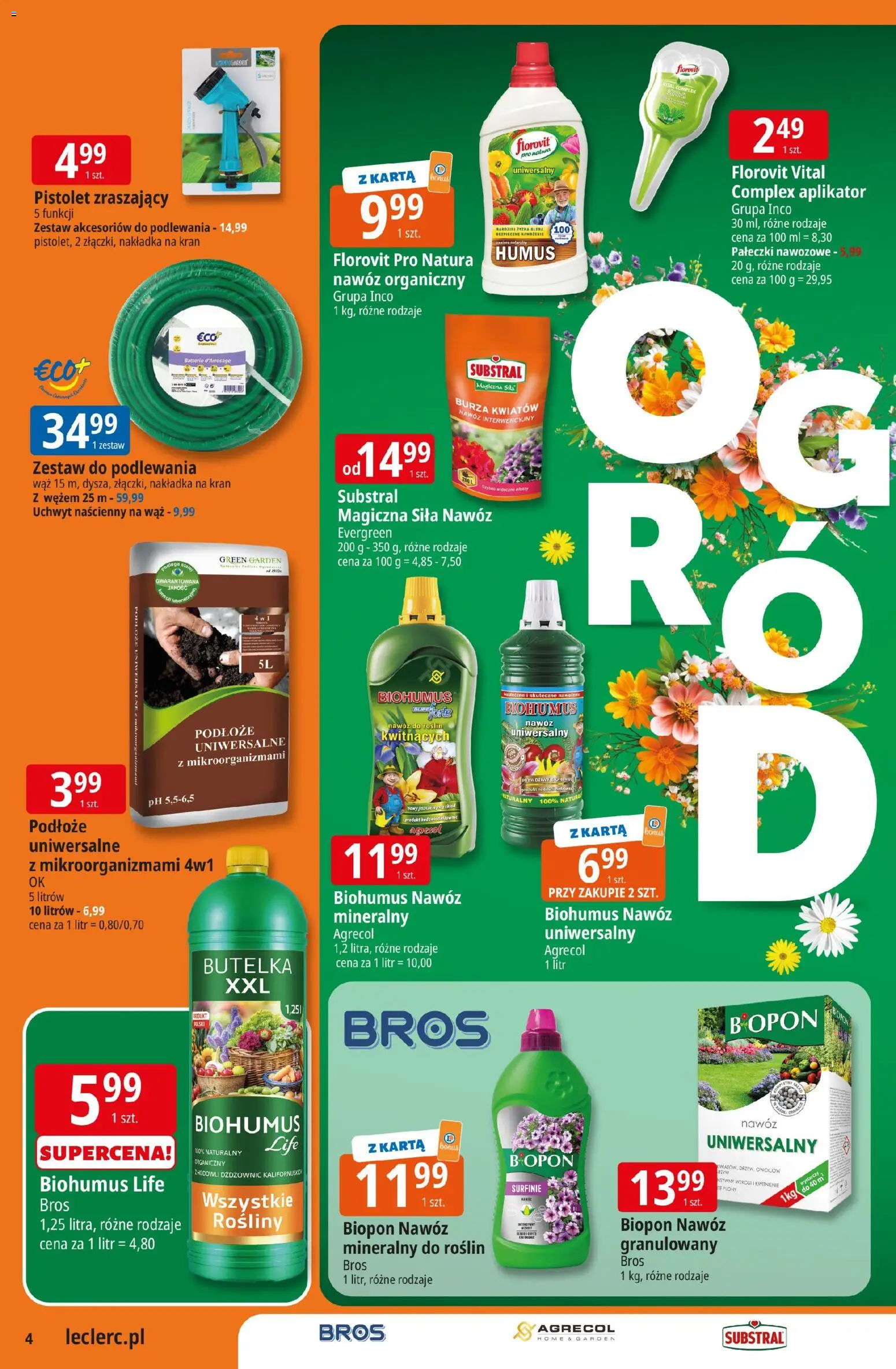 E.Leclerc gazetka - Zamość od 10.03.2026 | Strona: 4 | Produkty: Karta, Rosliny, Aperol