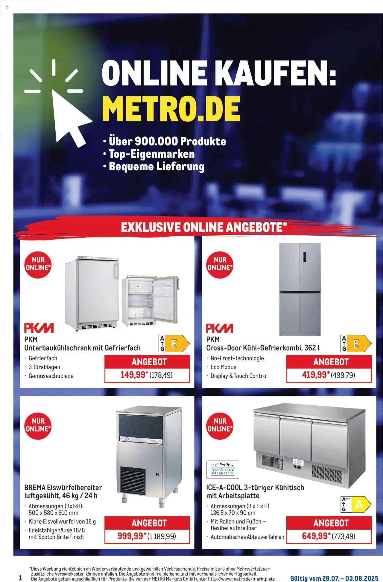 Metro Online: Wochen-Angebote - gültig ab dem 28.07.2025 | Seite: 1 | Produkte: Finish