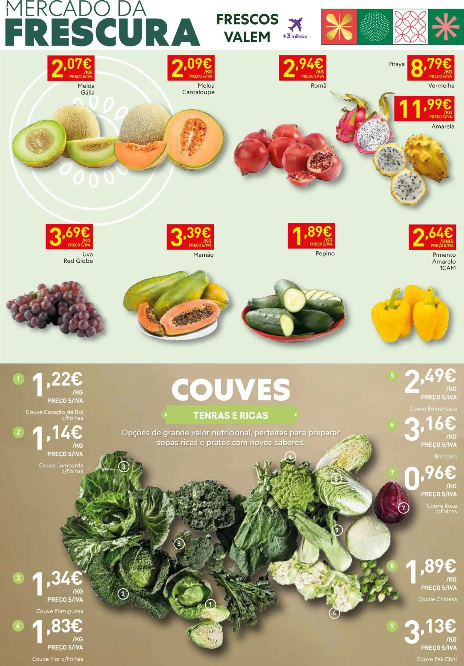 Recheio folheto Madeira │ válido de 16.12.2025 | Página: 2 | Produtos: Brócolos, Pratos, Mamão, Couve