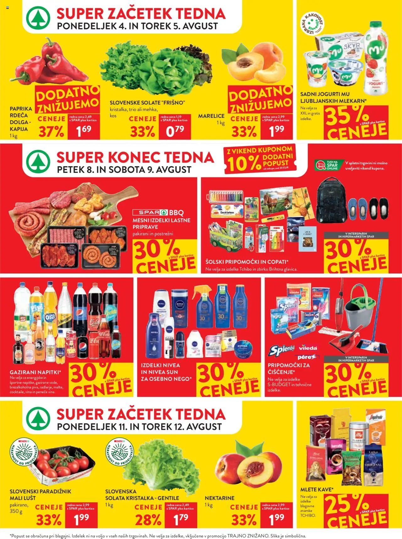 Spar katalog 32/25 │ velja od 06.08.2025 | Stran: 30 | Izdelki: Marelice, Jogurt, Paradiznik, Solata