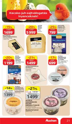 Auchan akciós újság - amely érvényes a következő dátumtól: 26.03.2026 | Oldal: 21 | Termékek: Krémsajt, Kecskesajt, Juhsajt, Sajt